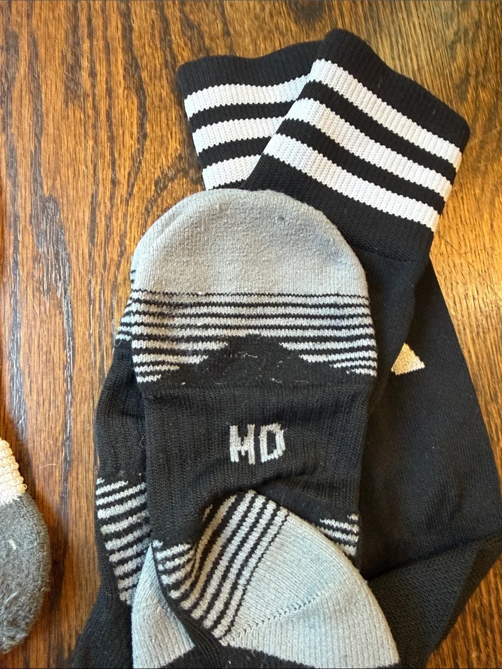 Youth soccer socks. Under Armour and Adidas. Boys or girls soccer socks.